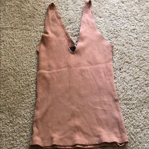 Reformation XS Women's Rose Tan Sleeveless Tank Top